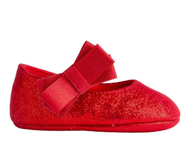 Girls' Baby Deer Infant Joelle Crib Shoes in Red color