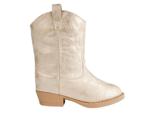 Girls' Baby Deer Little Kid Miller Cowboy Boots in Champagne color