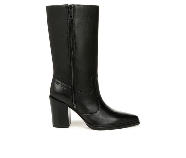 Women's Franco Sarto Jaxon Knee High Boots in Black Leather color