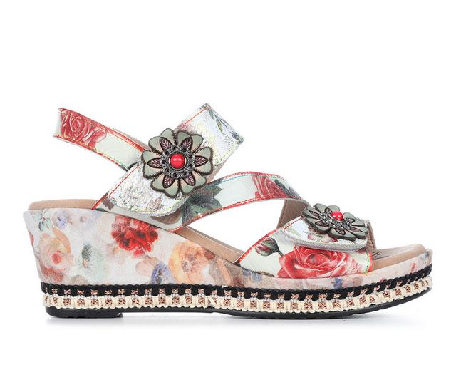 Women's L'Artiste Blissful Wedge Sandals in Ice Multi color