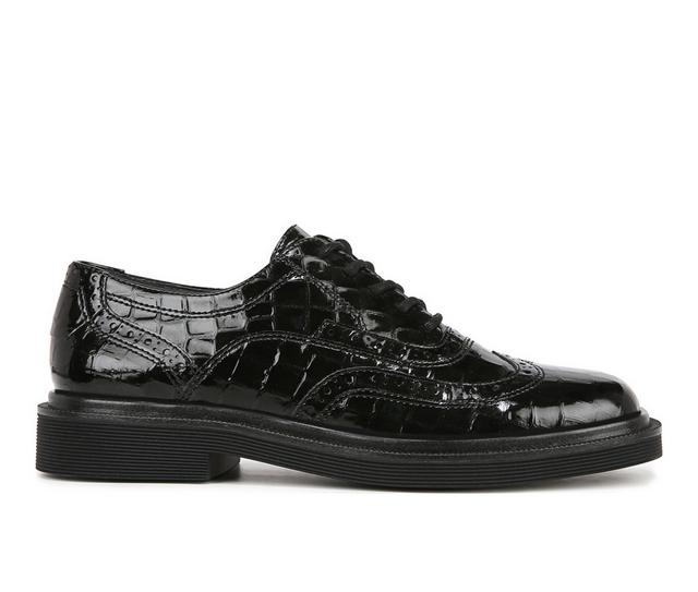 Women's Franco Sarto Audrey Lace-Up Oxfords in Black Croco color