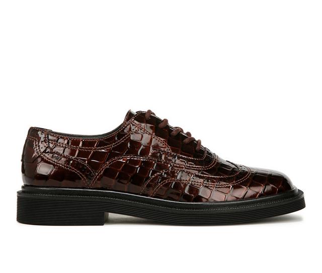 Women's Franco Sarto Audrey Lace-Up Oxfords in Brown Croco color