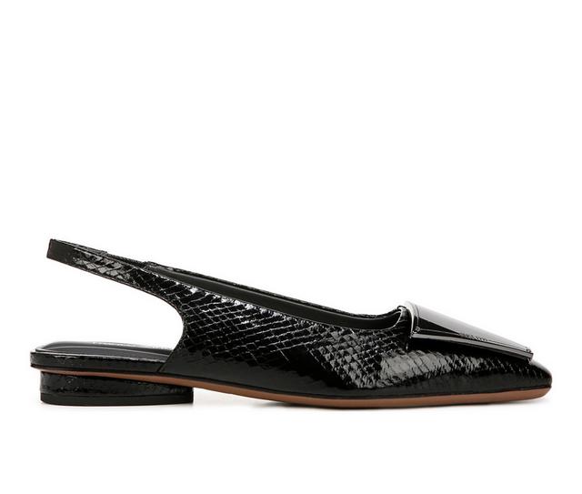 Women's Franco Sarto Cassidy Flats in Black Snake color