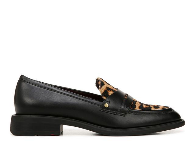 Women's Franco Sarto Edith Loafers in Leopard/Black color