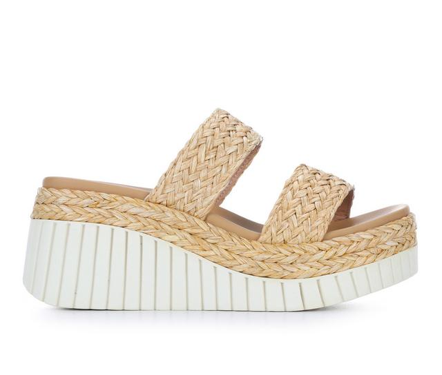 Women's MIA Aziel Platform Wedge Sandals in Natural color