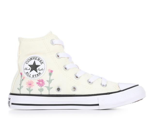 Girls' Converse Little Kid Chuck Taylor All Star Florals High-Top Sneakers in Egret/Jly Jtr color