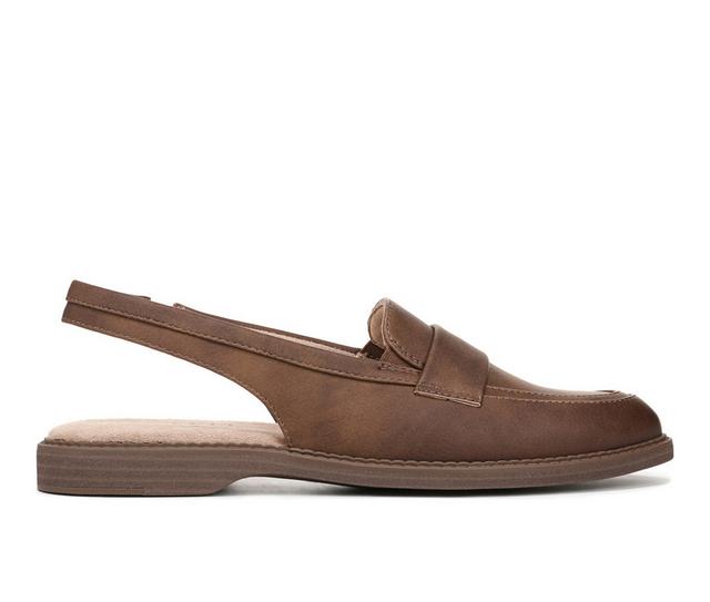 Women's Soul Naturalizer Yeah Slingback Loafers in Dark Tan color