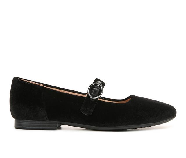 Women's Naturlizer Kelly Flats in Black Velvet color