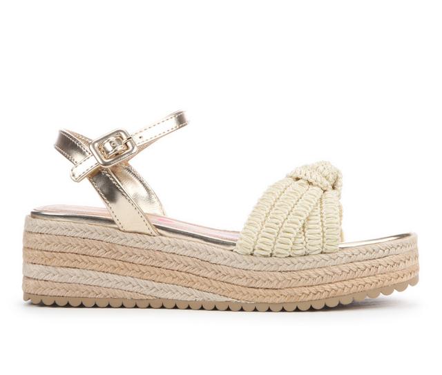 Girls' Madden Girl Little Kid & Big Kid Jreece Wedge Sandals in Natural/Gold color