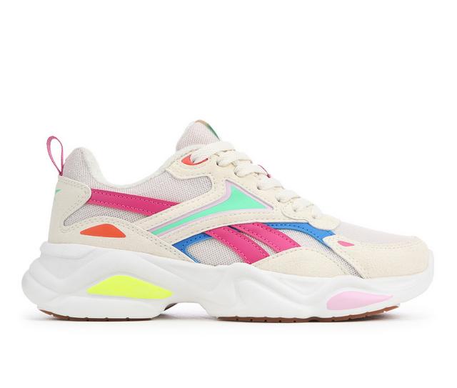 Girls' Reebok Little Kid & Big Kid Charge Running Shoes in Bne/Chk/Orng/Pk color