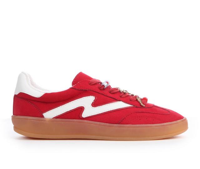 Women's Madden Girl Giia-CB Sneakers in Red Multi color