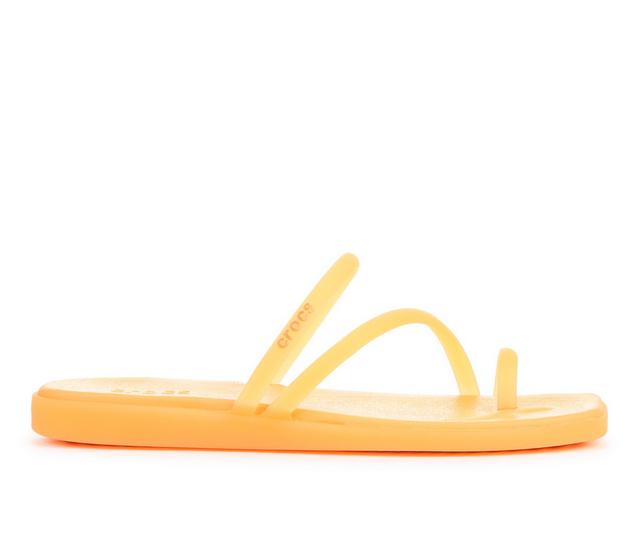 Women's Crocs Miami Frosted Flip Flip-Flops in Orangesicle color