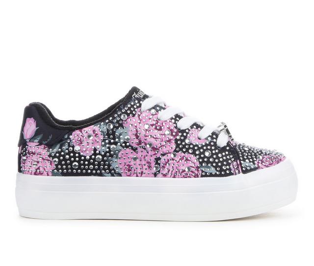 Girls' Juicy Alanis 13-5 Sneakers in Black/Pink/Mult color