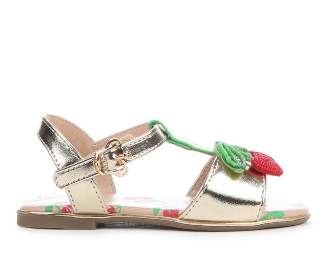 Girls' Juicy Toddler & Little Kid Terry Sandals in Gold color