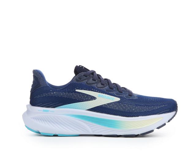 Women's Brooks Ghost 17 Running Shoes in Nvy/Grn/Turq color