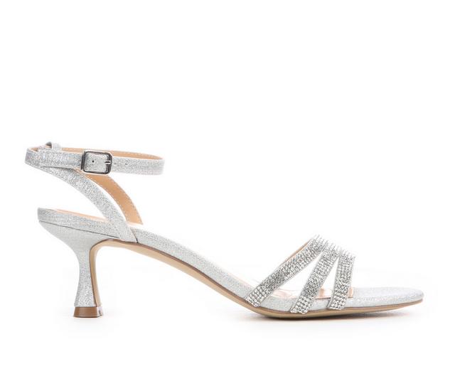 Women's American Glamour BadgleyM Electric Special Occasion Heels in Silver color