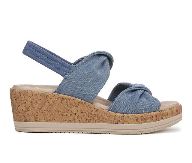 Women's LifeStride Riley Wedge Sandals in Elemental blue color