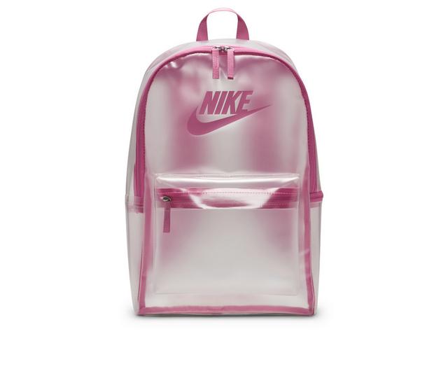 Nike Y Heritage Crystal Backpack in Clear/Flamingo color