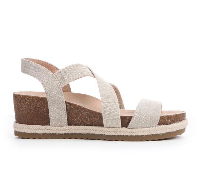 Women's LifeStride Breeze Wedge Sandals in Almond Milk color
