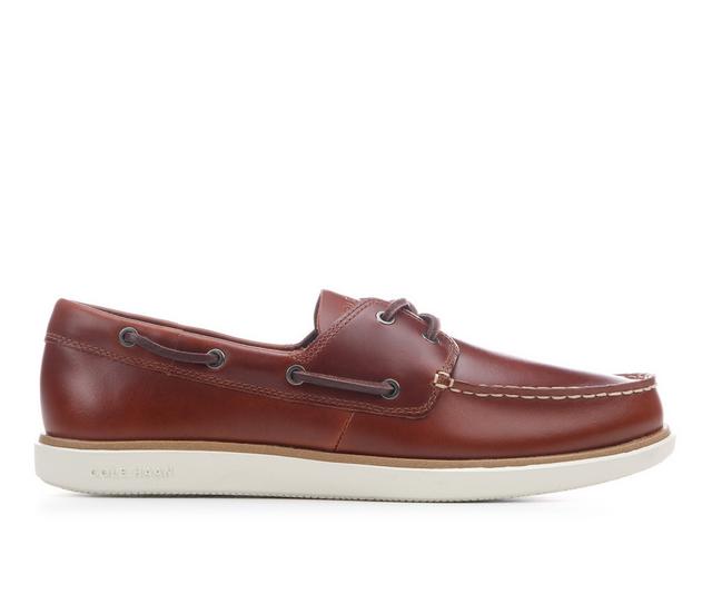Men's Cole Haan Grand Crosscourt Boat Shoes in Tan/Ivory color