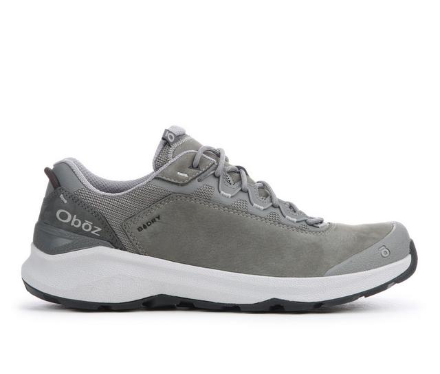 Men's Oboz Footwear Cottonwood Low B-Dry Hiking Shoes in Hazy Grey color