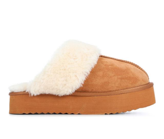 Women's Soda Darwin-M Platform Slippers in Tan color