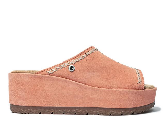 Women's Minnetonka Paislee Wedges in Coral color