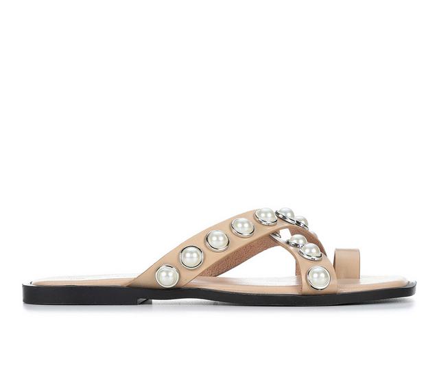 Women's Rampage Smore Flat Sandals in Nude color