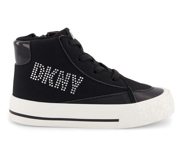 Girls' DKNY Toddler Hannah Melissa High-Top Sneakers in Black color