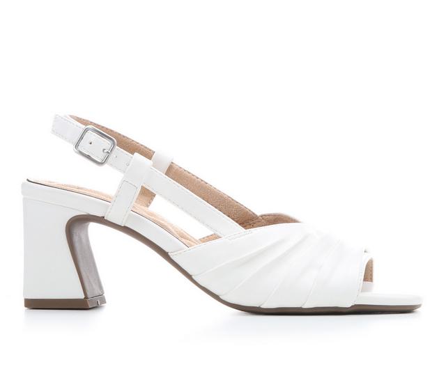 Women's Easy Street Lucie Heeled Sandals in White color