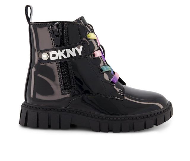 Girls' DKNY Toddler Carrie Side Zip Boots in Black color