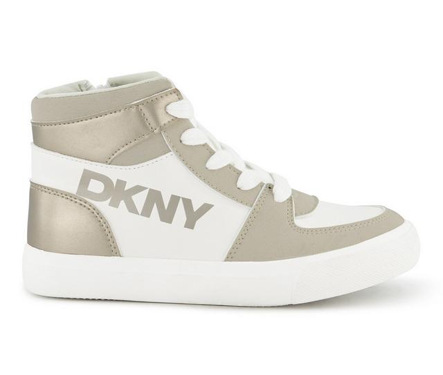 Girls' DKNY Little Kid & Big Kid Andee Alice High-Top Sneakers in Soft Gold color