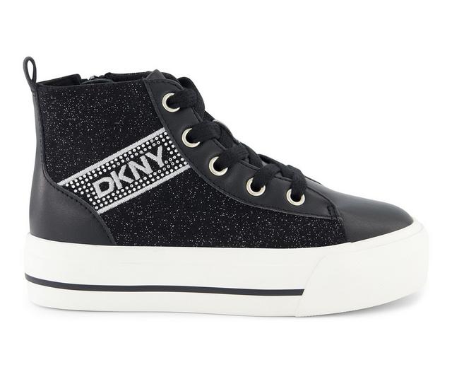 Girls' DKNY Little Kid & Big Kid Katie Lora High-Top Sneakers in Black color