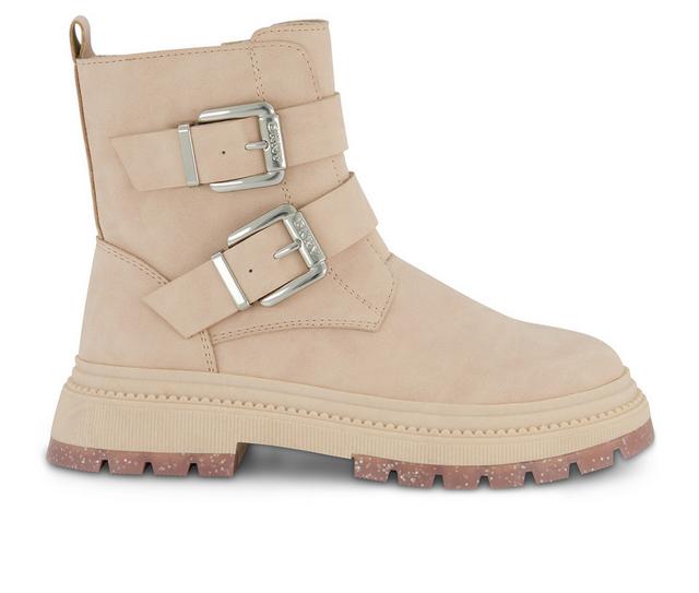 Girls' DKNY Little Kid & Big Kid Crissa Buckles Moto Boots in Blush color