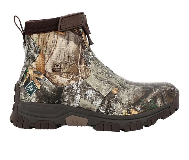 Men's Muck Boots Apex Mid Real Tree Work Boots in Brown color