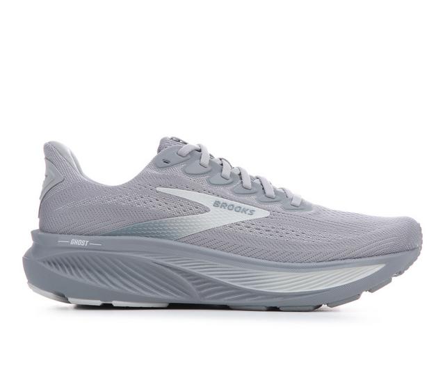 Men's Brooks Ghost 17 Running Shoes in Primer Grey color