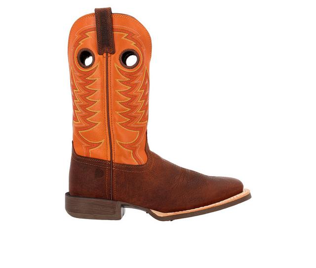 Men's Durango Rebel Pro Bay Cowboy Boots in Brown/Orange color