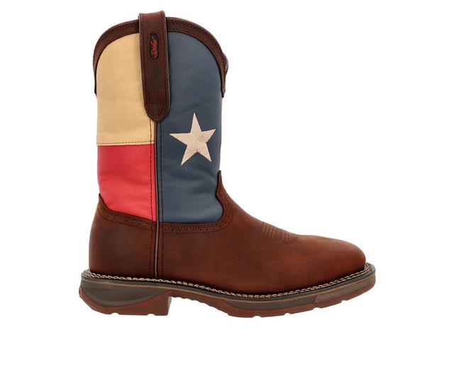 Men's Durango Rebel Texas Flag Cowboy Boots in Brown color