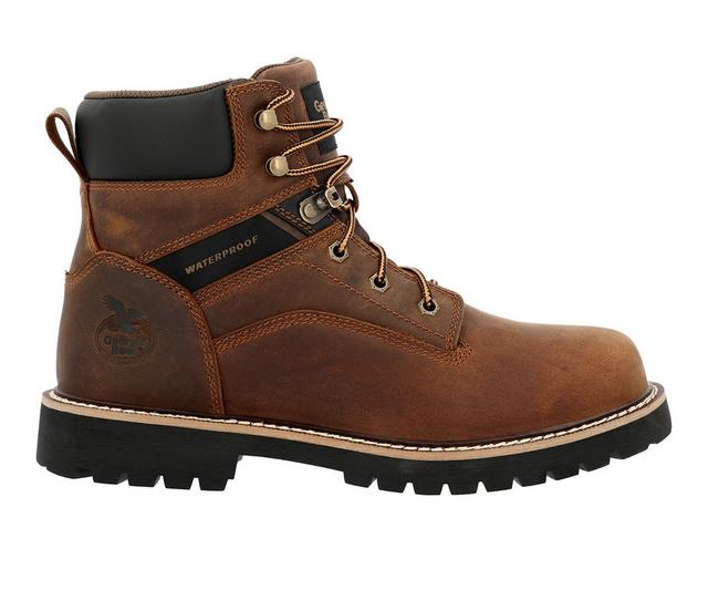 Men's Georgia Boot Core 37 6 Steel Toe Work Boots in Brown color