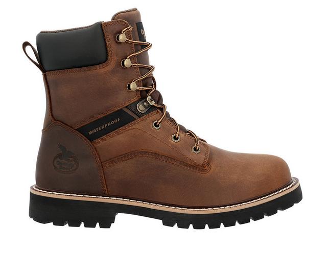 Men's Georgia Boot Core 37 8 Soft Toe Work Boots in Brown color