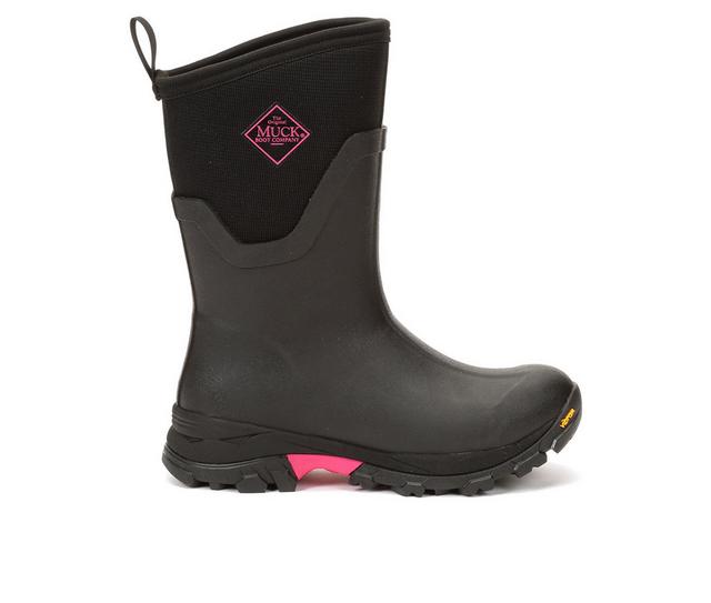 Women's Muck Boots Arctic Ice A.T. Mid Work Shoes in Pink color