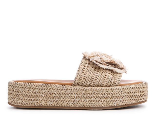 Women's Unr8ed Refresh Platform Sandals in Natural Raffia color