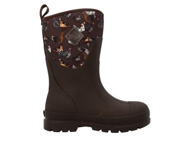 Women's Muck Boots Chore Chicken Work Shoes in Brown color