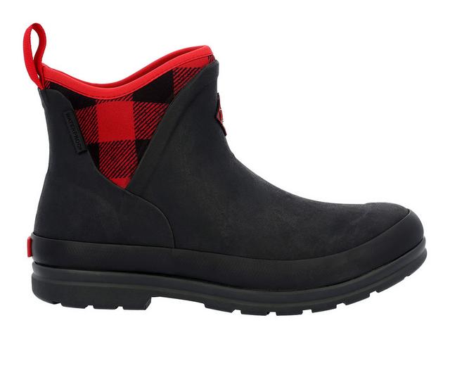 Women's Muck Boots Originals Ankle Work Shoes in Red Plaid color