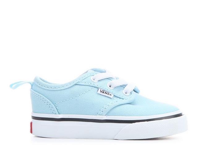 Girls' Vans Toddler Atwood Slip On Sneakers in Blue/White color