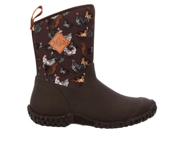 Women's Muck Boots Muckster II Mid Work Shoes in Brown color