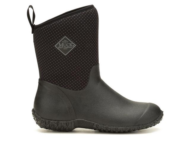 Women's Muck Boots Muckster II Mid Work Shoes in Black color