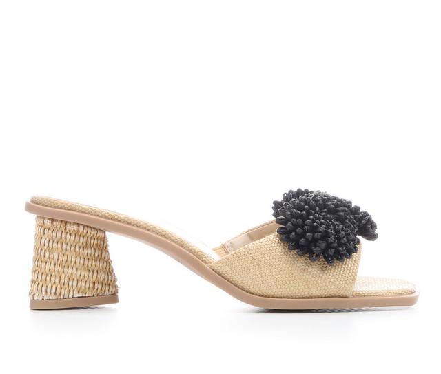Women's Dolce Vita Basima Dress Sandals in NAT BK RAFFIA color