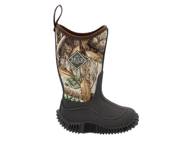 Kids' Muck Boots Big Kid Hale Realtree Rain Boots in Brown color