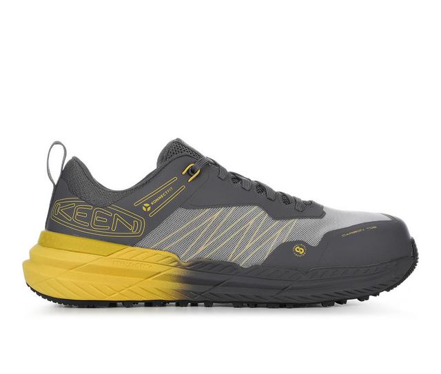 Men's KEEN Utility SpeedWorks Work Shoes in Magnet/Black color